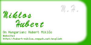 miklos hubert business card